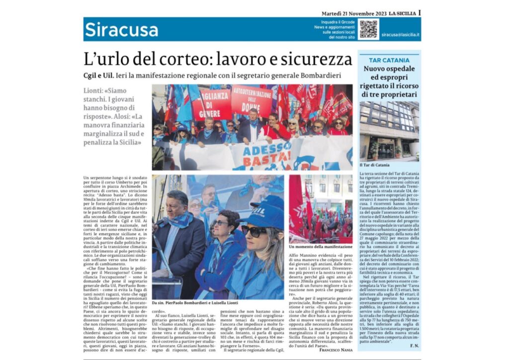 Articolo La Sicilia
